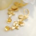 November birthstone, Citrine earrings, Citrine gold earrings, Bridal jewelry, Orchid handmade jewelry, Yellow stone earrings, Yellow wedding