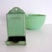Antique match safe tin cottage green