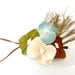 Matilda Jane M2M - SUGAR and SPICE - Hydrangea Flower and Feather Headband, Antique Aqua, Beige, Green, and Brown, Serendipity
