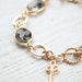 SALE - Tourmalinated Quartz Bracelet - Black Rutile Quartz - Black and Gold - Marked Down
