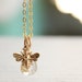 Golden Rutilated Quartz Necklace - Honey Bee - Gold filled