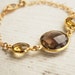 Smokey Quartz Bracelet - Champagne Citrine - 14Kt Gold Fill