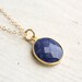 Gold Blue Lapis Necklace - Royal Blue - Winter Fashion