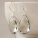 Silver Crystal Quartz Earrings - Bridal Earrings - Spring Weddings