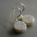 Soft Grey Druzy Earrings - Geode Earrings - Sterling Silver