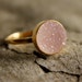 Rosy Pink Agate Druzy Ring - Apricot, Peach - Soft Pink, Romantic, Mothers Day Gift, AAA Quality