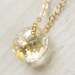 Boxing Day Sale Gold Crystal Quartz Petite Necklace - Gold Foil Inlayed - 14KT Gold Fill