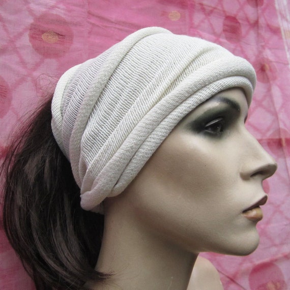 White Kundalini Yoga Head wrap yoga wear Summer festival head