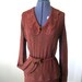 REDUCED 1930s knit sweater, skirt and belt set / incredibly hand knit rayon set / L, XL