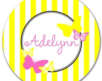 Personalized 10" Melamine Plate-Fluttering Butterflies