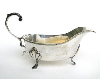 please pass the gravy ... vintage silver gravy boat ... sauce boat