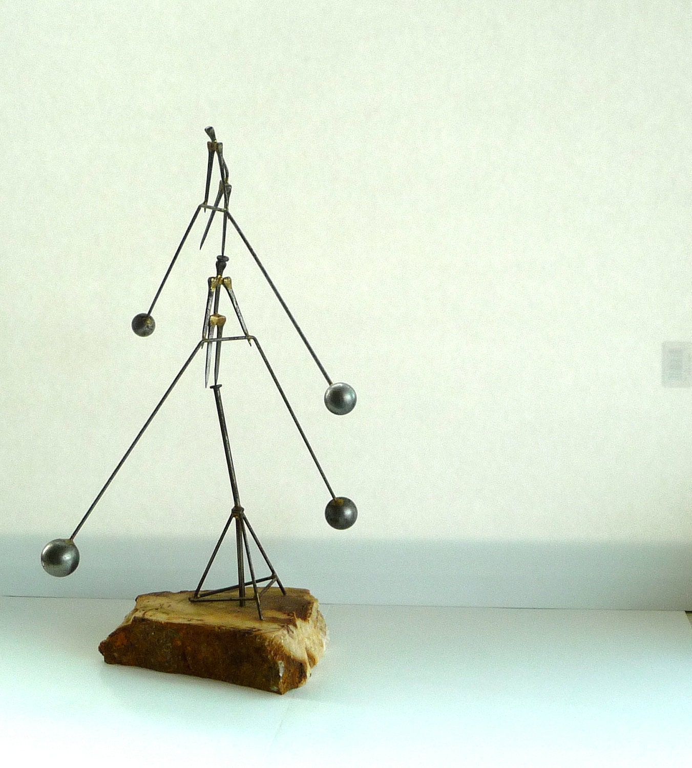 balance game with metal sticks