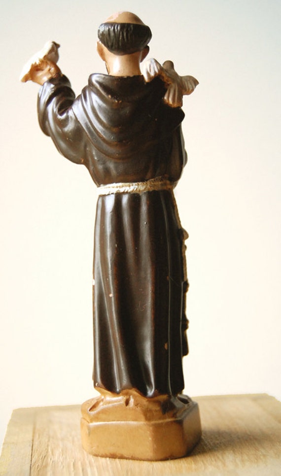 Vintage Italian Religious Figurine of St. Francis of Assisi