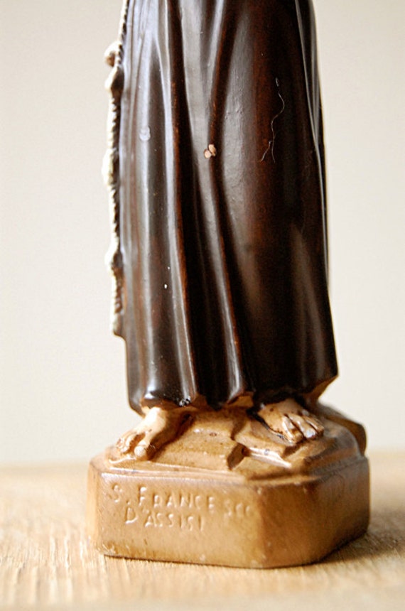 Vintage Italian Religious Figurine of St. Francis of Assisi