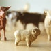 Lot of Vintage Plastic Farm Animals: Cows Horses Pigs Bulls Sheep.