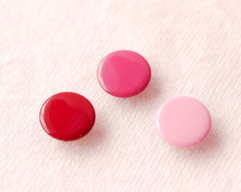 50 sets, Red Shade Capped Prong Snap Button, Size 18L (11.3 mm)