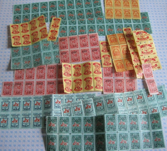 Assorted Vintage S&H Green Stamps...Top Value Holden etc
