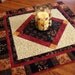 Reserved for kradda - Quilted Fall Table Topper Gold Metallic Accents