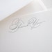 Script Thank You Letterpress Stationery - Set of 6 Flat Notes