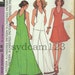 Vintage 1973 Halter Maxi or Mini Dress or Top and Wide Leg Pants McCalls 3634 Bust 32.5
