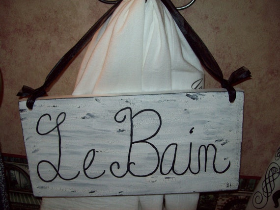 SHABBY Le Bain signPARIS bathroom decorParis decorFRENCH