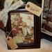 Shabby chic...French...Eiffel Tower picture Decorative frame Tag Muslin