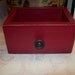 Shabby chic decor burgundy drawer box
