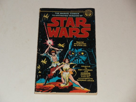 Vintage 1977 Star Wars Paperback Book-Marvel Comics Illustated