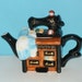 Ceramic Vintage Type Sewing Machine and Table Teapot-Collectible-Functional-Unique