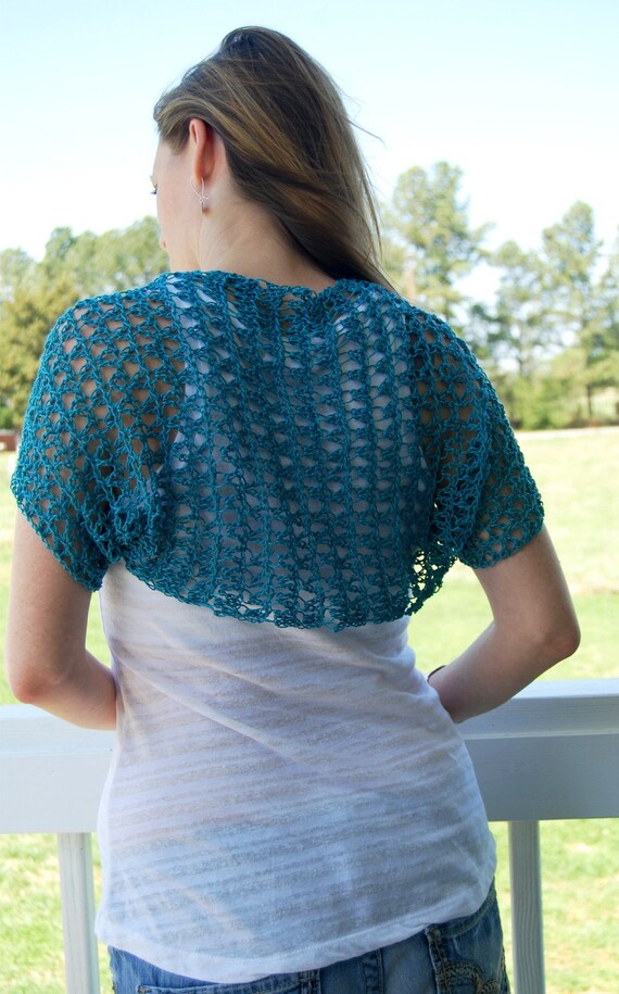 Items similar to Teal Summer Shrug on Etsy