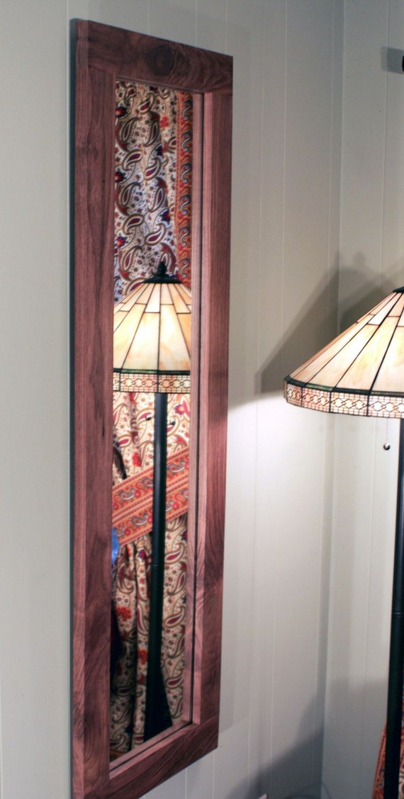 Full Length Walnut Framed Mirror Matte Clear Coat Finish 18