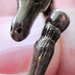 Vintage Antique Sterling Silver Size 8 Horse Ring, Southwestern Design