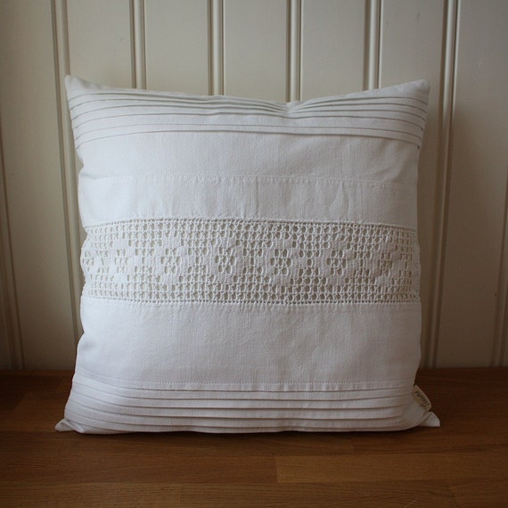 pillow cover 40 x 40cm -white on white collection no. 23