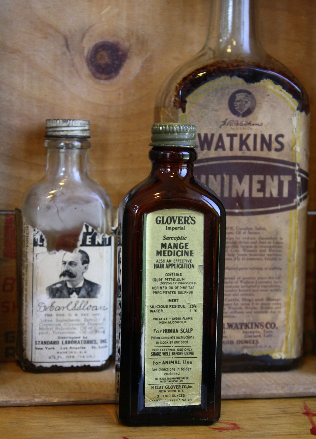 c1930s Glovers Imperial Mange Medicine H. Clay Glover Co. New