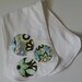 Burp Cloth in Mint Chocolate Lime with Appliqued Dots