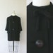 1960s coat / vintage 60s black wool coat / Blackberry Swirl