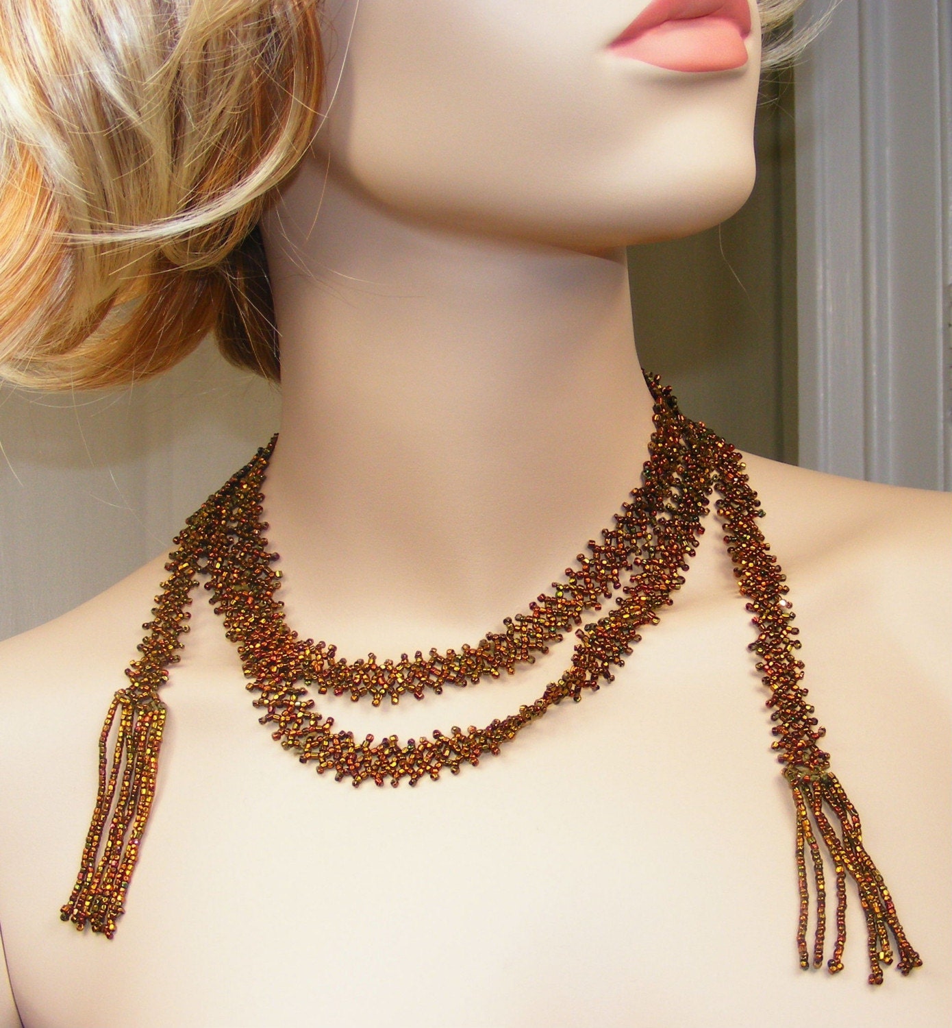 1920s flapper necklace Free Shipping in US