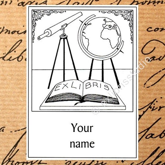 Ex Libris Travel 25 Personalized Bookplates Booklabels
