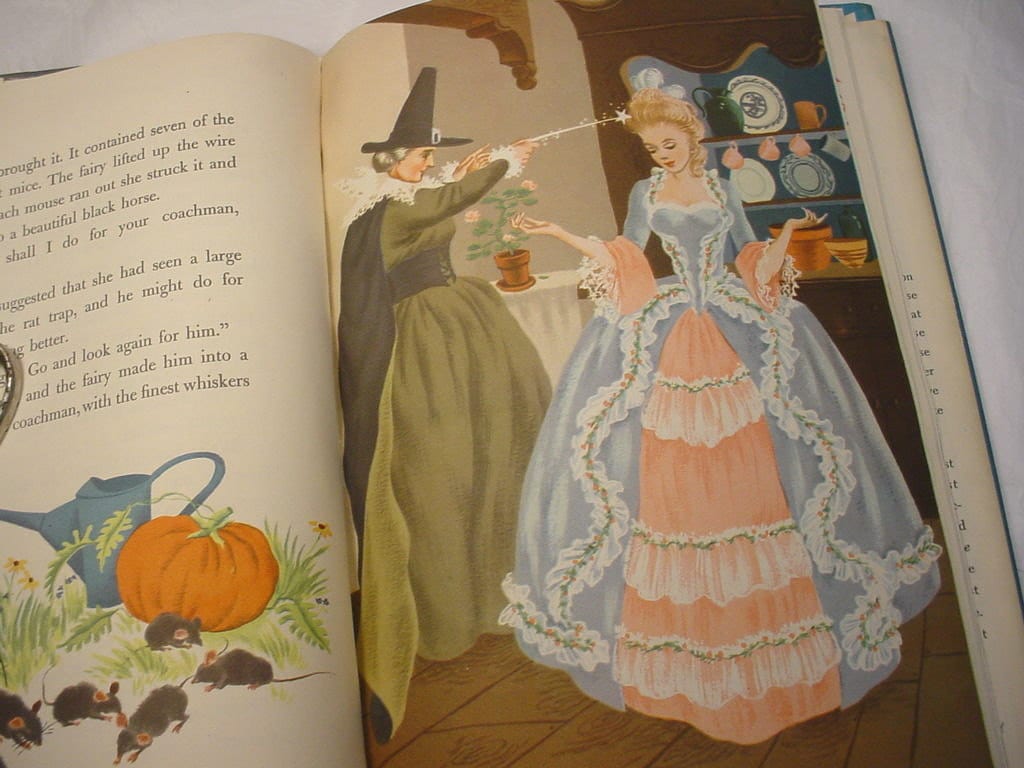 Vintage CINDERELLA Fairy Tale Book. copyright 1946