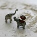 pair of silver elephants