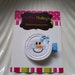 Brrr It Is Cold - Little White Glitter Snowman With Little Blue Cheeks Hair Clip