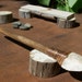 Solutrean camp with Solutrean spear of Petrified Palmwood