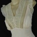 1950's lace nightgown. loomcraft pink seersucker ruffle nightie. medium.