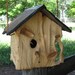 Birdhouse Rustic Slate Roof Sculpted O.O.A.K