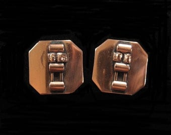 Mid Century Modern Copper Earrings