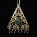 Sterling Filigree Malachite Necklace Made In Israel