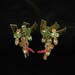 Vendome Enamel and Rhinestone Earrings Spring Colors