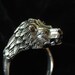 Mexico 950 Sterling Silver Scarf Ring, Lion's Head, 1980's