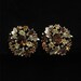 Lisner Topaz Rhinestone Screw Back Earrings