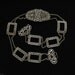 Victorian Pressed Steel Chain Belt, Cut Steel Look